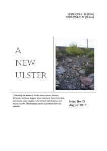 A New Ulster Issue 35 with 6 Poems by Strider Marcus Jones